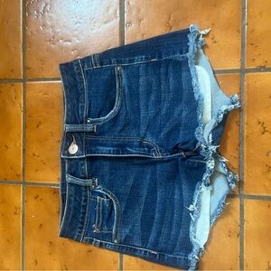 American Eagle X Hi-Rise Shortie Distressed Shorts with Frayed Hem